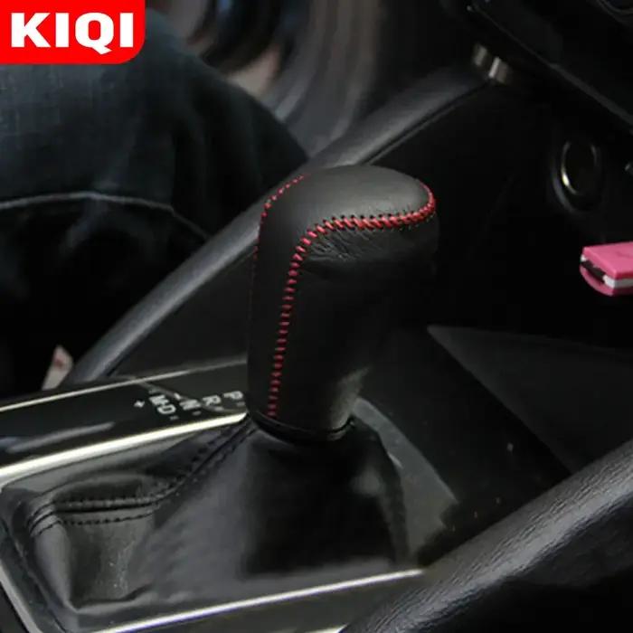 KIQI AT – couvercle de poignée de changement de vitesse en cuir, pour Mazda 3 Axela Atenza CX-5 CX-4