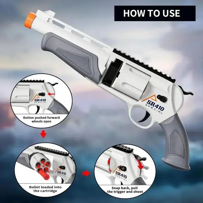 Modèle de revolver rétro classique