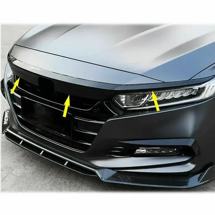 Garniture en vinyle pour calandre avant pour Honda Accord, autocollant de voiture, chrome, suppressi