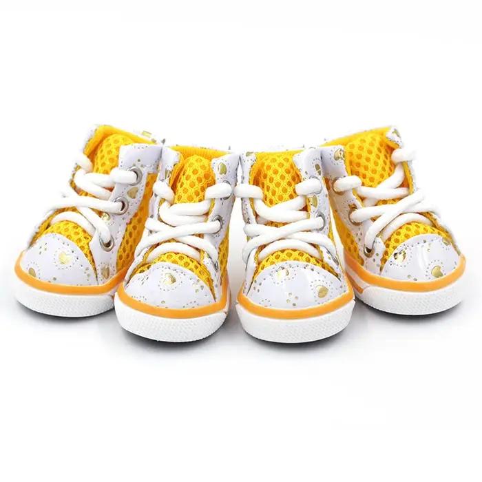 Printemps été chaussures pour chien de compagnie respirant maille chiot
