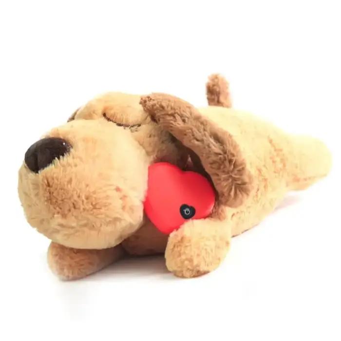 Aide au sommeil chien battement de coeur jouet soulagement de l'anxiété formation comportementale couché