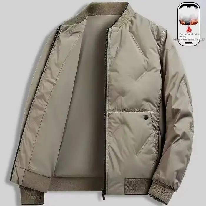 Nouveau col de baseball automne et hiver, veste en coton à la mode et polyvalente pour hommes, veste