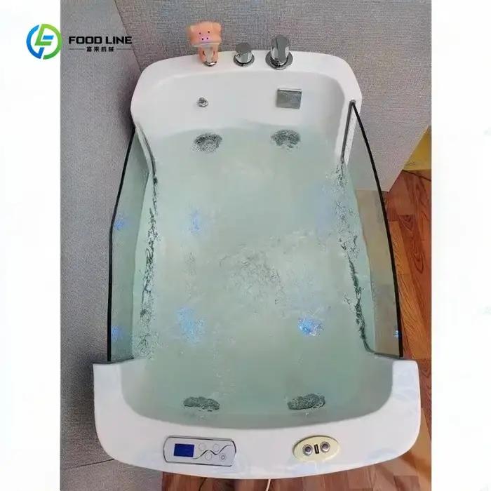 Spa de bain d'ozone d'hydrothérapie de Massage de bulle personnalisé pour les chiens escaliers réglables de fond