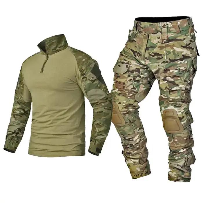 Veste tactique camouflage multicam pour chasse et airsoft - Pantalon de combat professionnel homme
