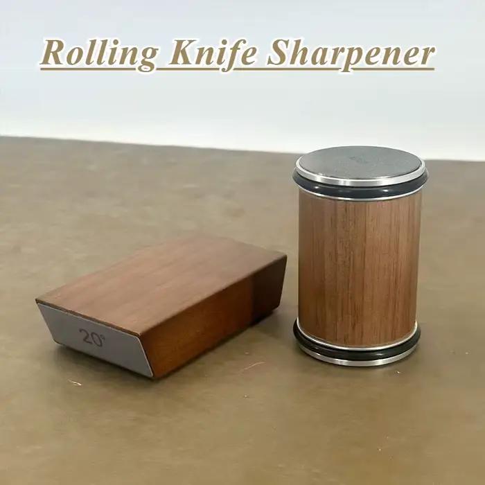 Affûteur de couteaux roulant porte-couteau magnétique kit pierre à aiguiser diamant rouleau angle 15 20 degrés accessoire cuisine tranchant professionnel amateurs