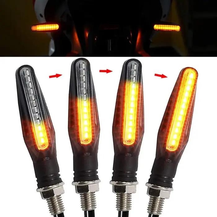 Clignotant LED universel pour moto, 12V, IP68, étanche, ambre, clignotant, clignotant, feux arrière,