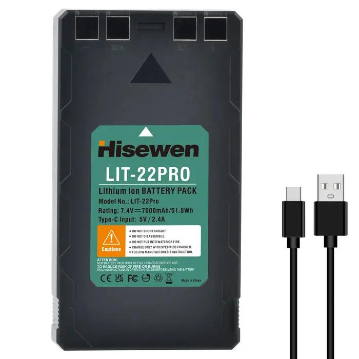 Batterie Hisewen LIT-22 LIT-22 Pro avec charge rapide USB-C pour les caméras de chasse SPYPOINT Flex