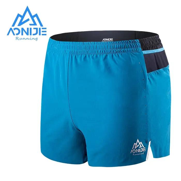 AONIJIE – boxer de sport F5101 pour hommes, short léger à séchage rapide sans doublure, ceinture éla