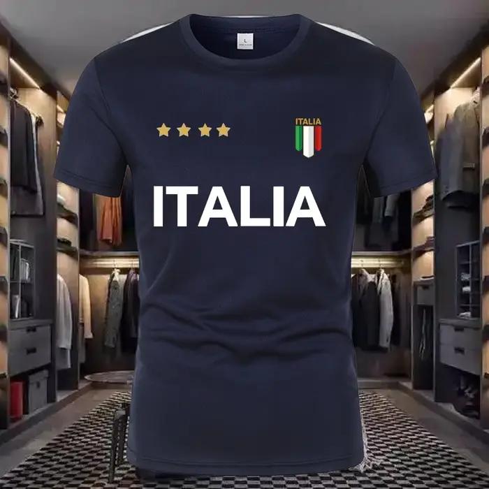 T-shirt respirant en polyester pour hommes, col rond, manches amples, style décontracté et polyvalent, idéal pour été et tenues professionnelles