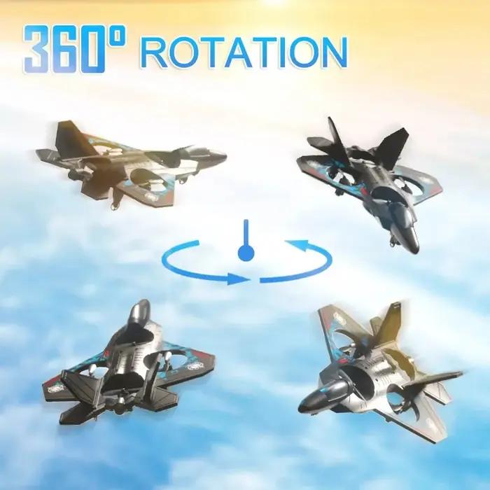 Avion RC haute performance 2.4G L0712: hélicoptère planeur de chasse en mousse EPP à détection de gravité avec lumière