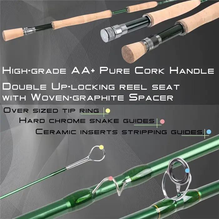 Canne à mouche carbone 3-12WT 8'4''-9FT - Canne pêche truite saumon premium Maximumcatch