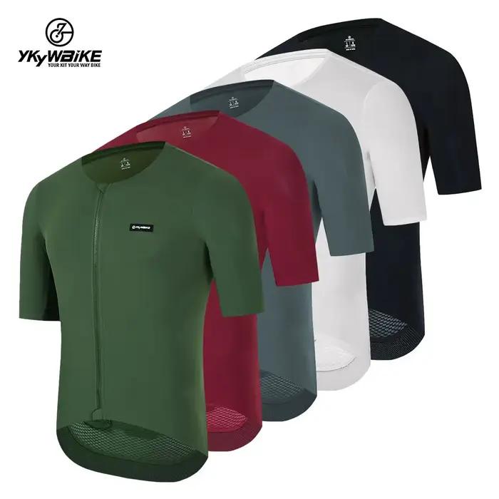 YKYWBIKE Maillot de cyclisme à manches courtes pour homme chemises de vélo VTT vêtements d'équitation à séchage rapide