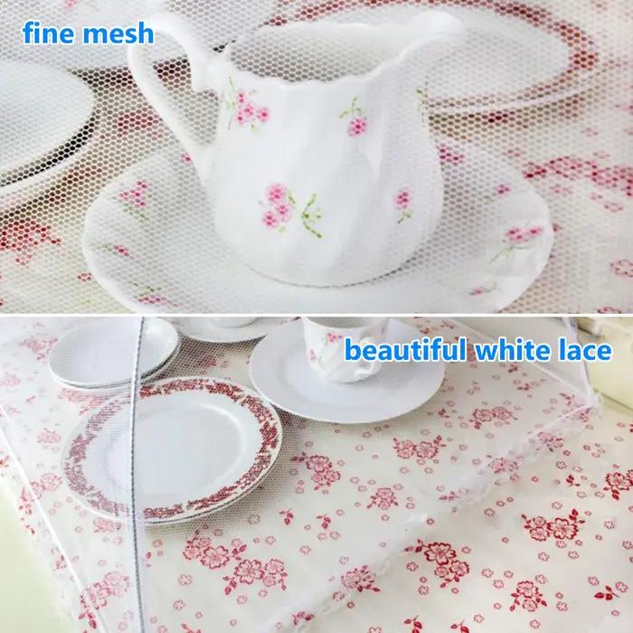 Couvertures alimentaires en maille pliable pour cuisine, Anti-mouche, tente, dôme, filet, parapluie, pique-nique, protection de la vaisselle, accessoires de cuisine