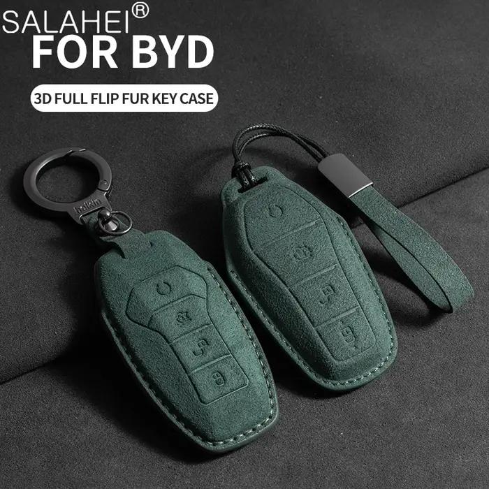 Juste de clé de voiture sans clé, accessoire intérieur, porte-clés pour BYD, Song Plus, Atto 3, Han,