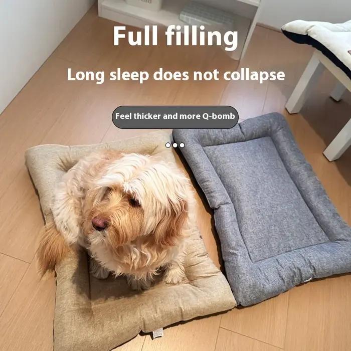 Lit carré pour chien, lit pour animaux de compagnie toutes saisons
