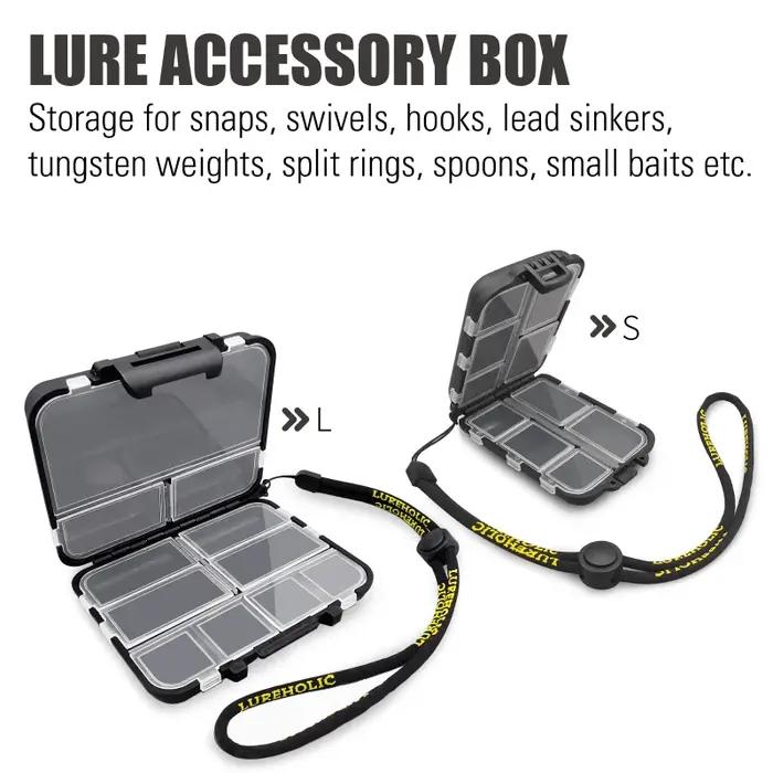 LUREHOLIC – boîte d'accessoires pour leurres, rangement pour boutons-pression, crochets pivotants, p