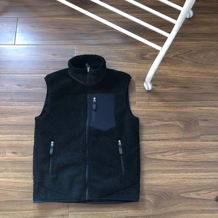 Gilet polaire à col montant pour hommes, plein air, cyclisme, sport, loisirs, pêche, escalade, randonnée, Camping, peau d'agneau