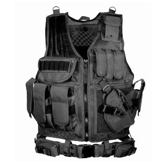 Gilet tactique Molle réglable, gilets d'armure corporelle de Combat de sécurité, armée de chasse en