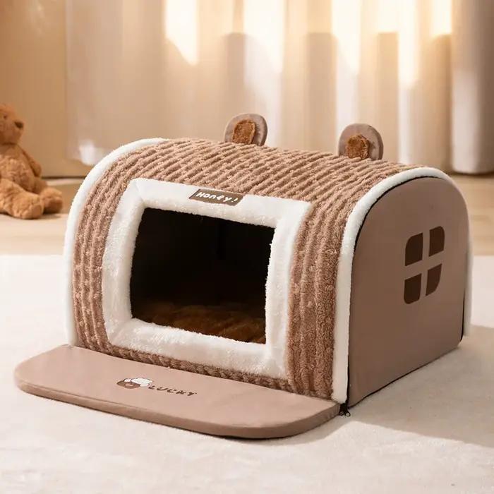 Nichoir d'intérieur doux et confortable pour chien