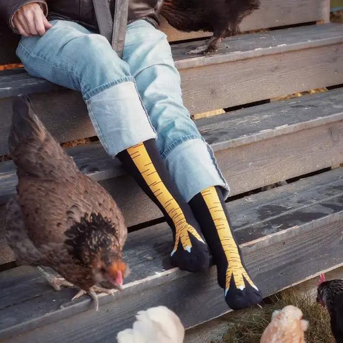 Chaussettes hautes 3D drôles pour hommes