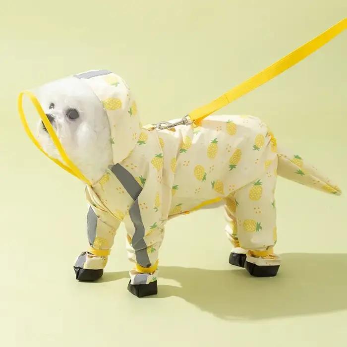 Poncho de sortie pour petit chien, imperméable pour animaux de compagnie à quatre pattes, tout compr