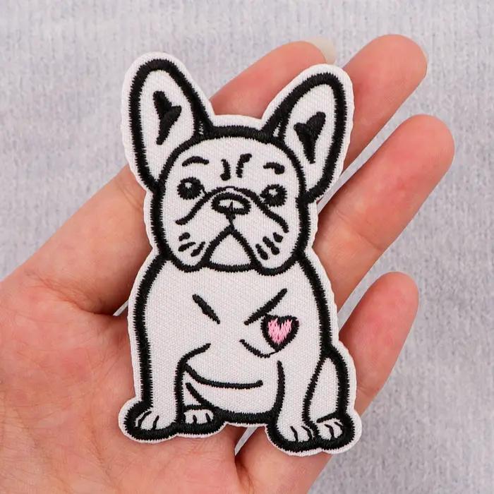 Patch Bouledogue Mignon Brodé Polyester Accessoire Vêtements Robe Jean Chapeau Occasions Spéciales