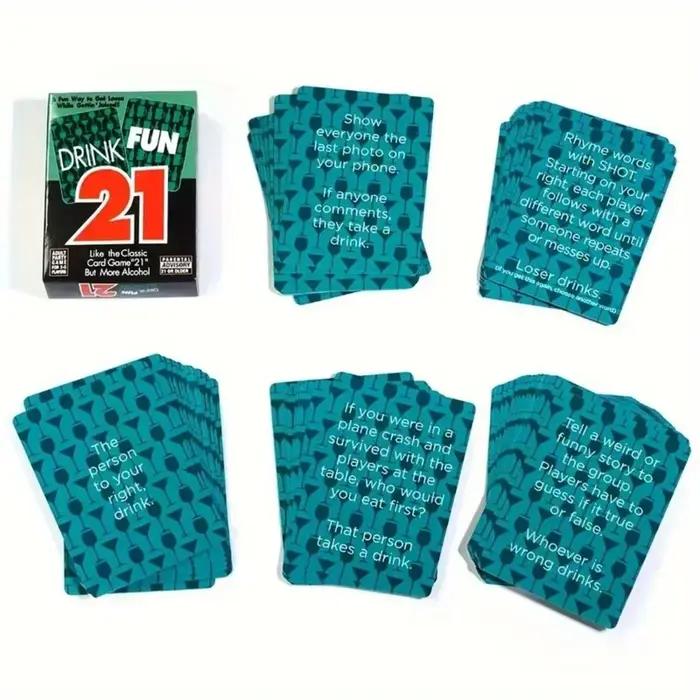Jeu de cartes interactif Drink Fun 21 pour adultes soirées fêtes convivialité partage amical cadeau occasions spéciales
