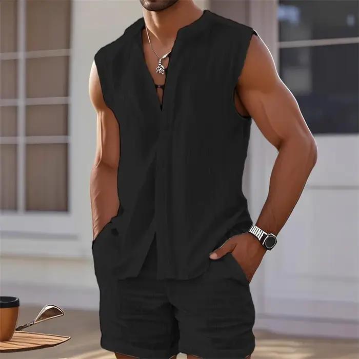 Ensemble deux pièces à carreaux pour hommes