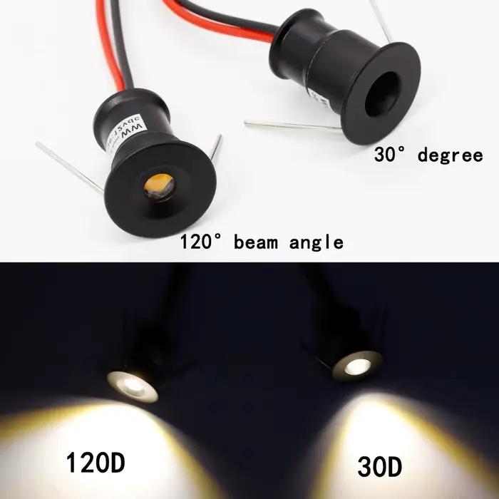 Mini Downlight LED 12V 1W Encastré Petit Spot Plafond Cuisine Chambre Escalier NikLed Projecteur ave