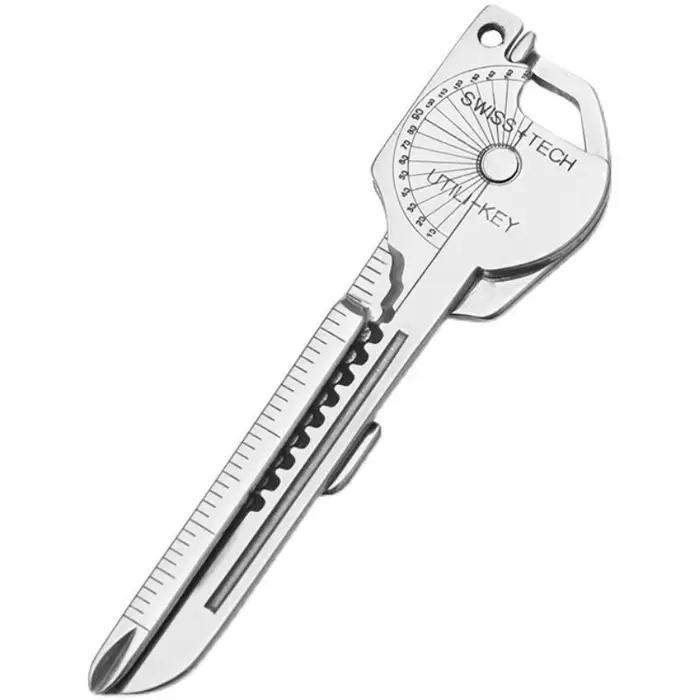 Gadget porte-clés compact multifonctionnel avec tournevis, ouvre-bouteille, outil d'urgence de camping, multi-outil portable