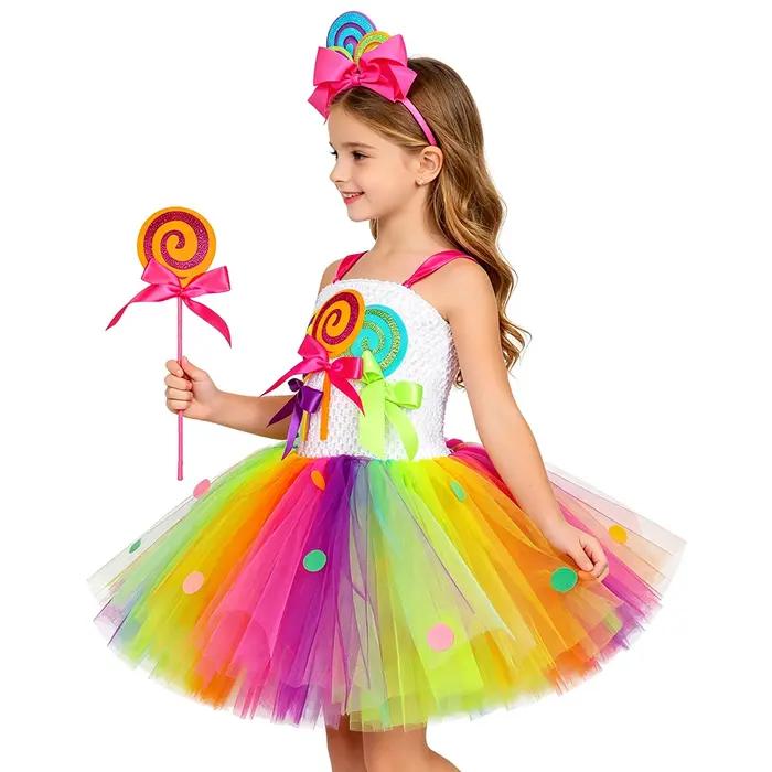 Costume de sucette arc-en-ciel pour filles