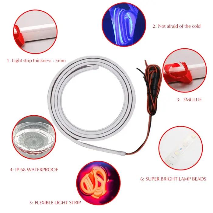 Feux de jour à LED pour Hyundai, phares antibrouillard DRL, bande lumineuse, lampe ambiante décorati