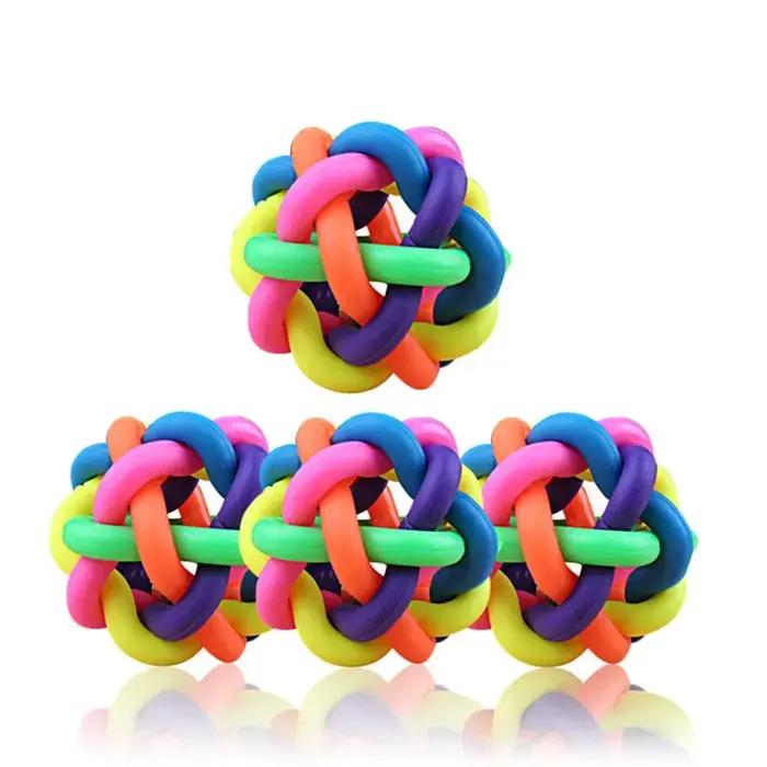 Animal de compagnie chien chiot chat coloré formation balle à mâcher produits pour animaux de compag