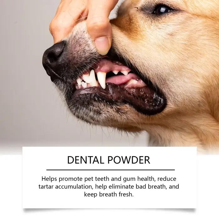 Poudre dentaire pour chiens YEGBONG 150g avec enzymes et probiotiques pour contrôle de plaque et tartre, rafraîchissement naturel de l'haleine, soins bucco-dentaires quotidiens et cadeau idéal pour animaux de compagnie occasions spéciales