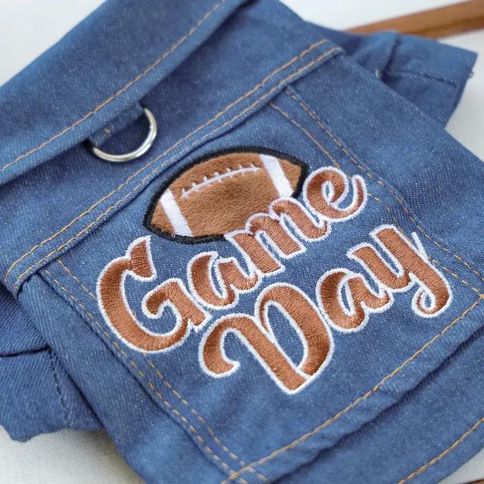 Veste en jean pour animaux de compagnie pour le jour du match - Marron