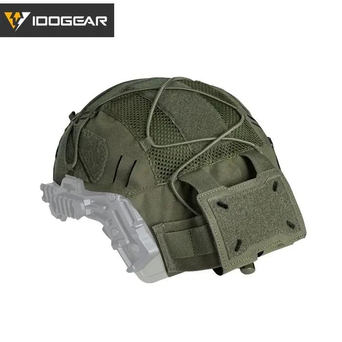 Housse de casque tactique IDOGEAR pour Wendy 3.0 avec poche batterie NVG et fixation laser 3814