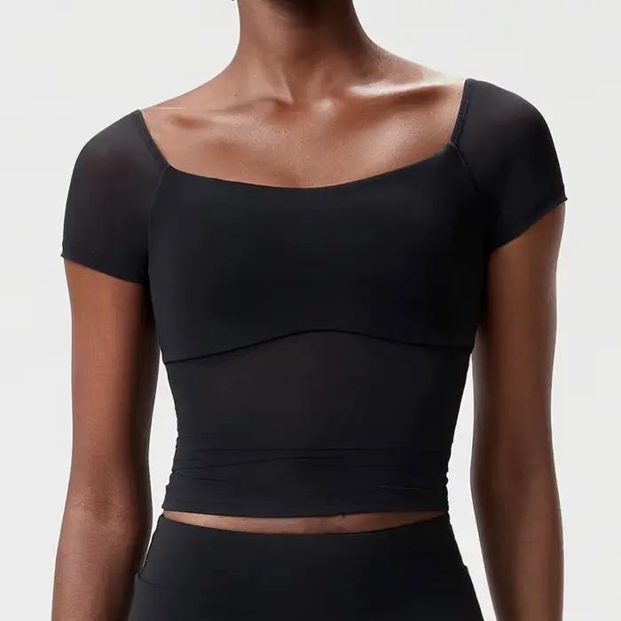 Haut de sport ajusté pour femme en nylon, idéal pour le yoga et la course à pied, offre spéciale pour les occasions importantes
