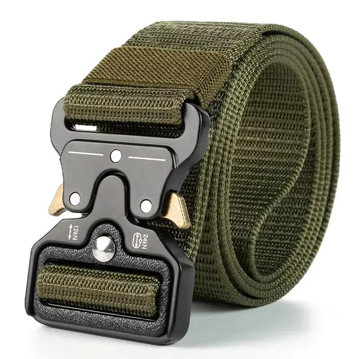 Ceinture tactique à dégagement rapide, ceinture militaire d'extérieur en Nylon véritable souple, acc