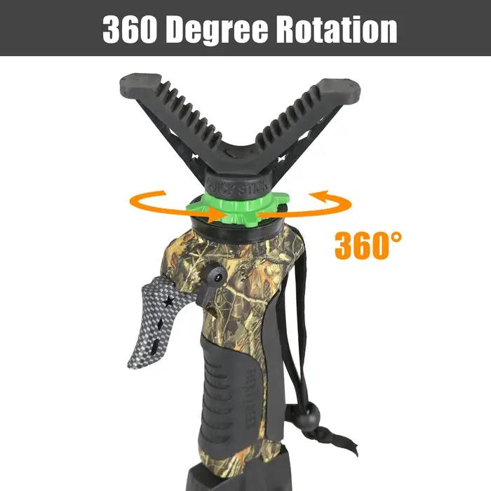 Support de tir en aluminium camouflage réglable hauteur avec V support de tête et déclencheur pour chasse occasionnels