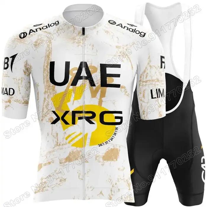 Maillot de Cyclisme UAE Team 2026 France TDF,Vêtements de cyclisme Tadej Pogačar Isaac Del Toro Mexique,Maillot de leader à pois rouges Jaune blanc vert,Chemise de vélo de route pour hommes Cuissard à