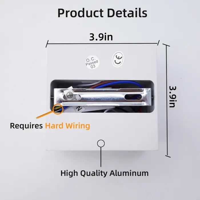 Appliques murales LED 6W lampe d'intérieur moderne blanc haut vers le bas lumières murales pour la m