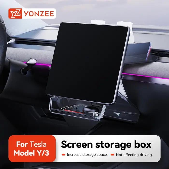 YZ – boîte de rangement pour écran caché, pour Tesla modèle 3 Y Highland Juniper 2021 – 2023, boîte