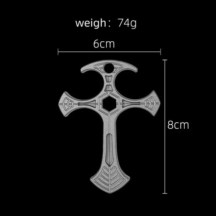 Pendentif croix de défense tactique en zinc pour hommes et femmes, polyvalent et discret, idéal pour les amoureux de plein air, cadeau unique pour les occasions spéciales