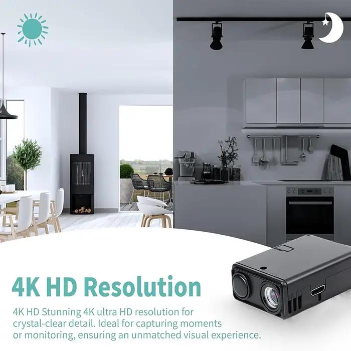 Caméra de sécurité 4k wifi sans fil surveillance à distance détection de mouvement protection intérieure surveillance animaux domestiques