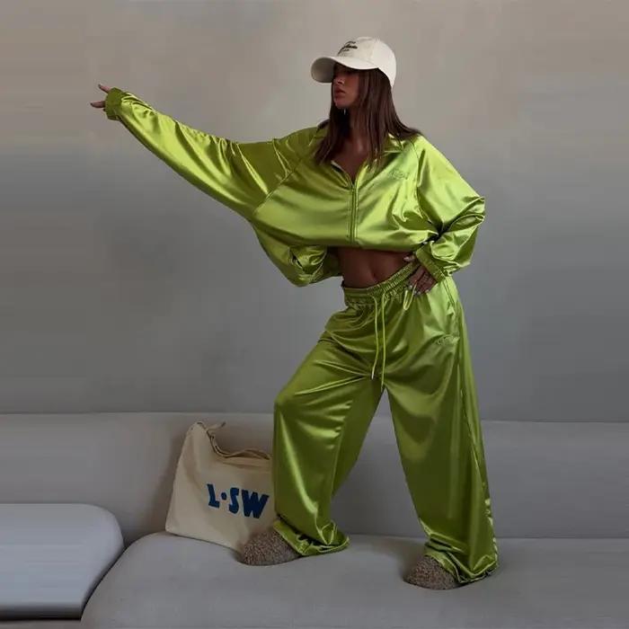 Ensemble décontracté deux pièces pour femmes, nouvelle tendance mode printemps-été 2026, veste sweat