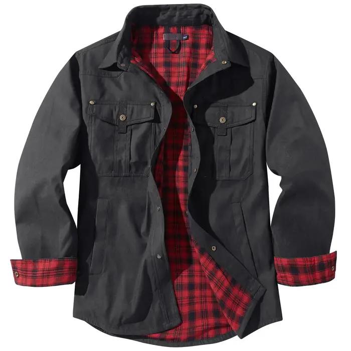 Amazon – veste décontractée en flanelle à carreaux pour hommes, vêtements de Style occidental Vintag