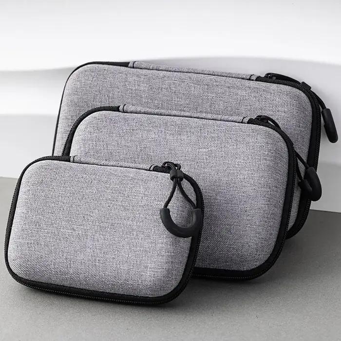 Mini sac de rangement EVA, 1 pièce, pochette de transport, étui pour écouteurs à fermeture éclair po