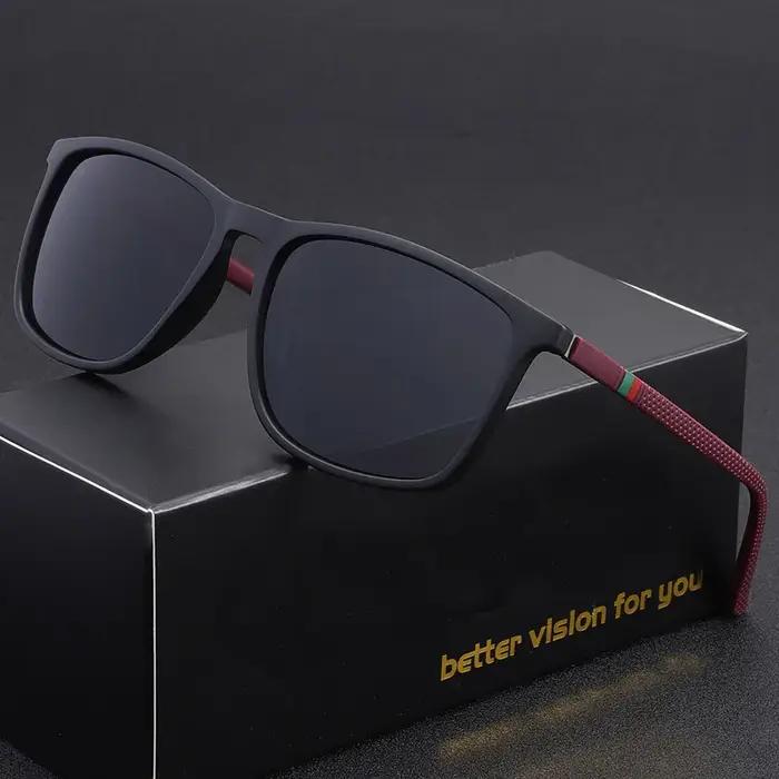 Lunettes de soleil carrées classiques pour hommes