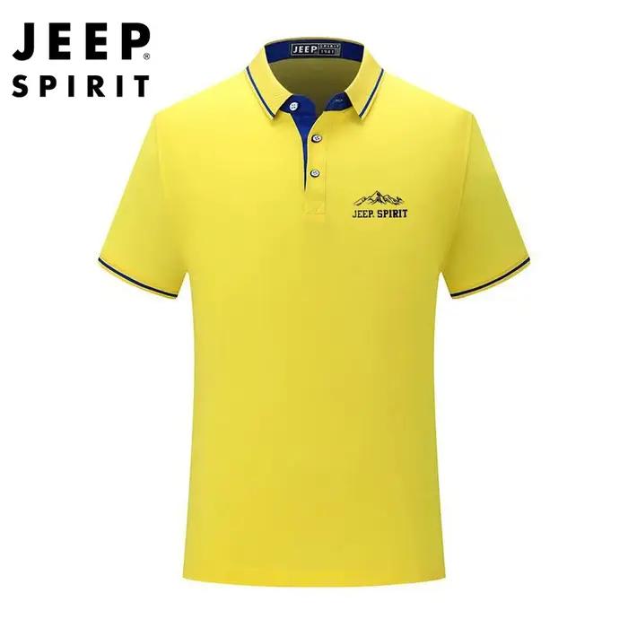 JEEP SPIRIT hommes T-shirt été coton POLO décontracté sport revers manches courtes chemise vêtements 2025 nouveau