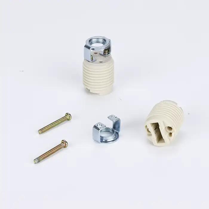E27 E14 G9 vis bricolage lumière support de lampe en céramique Table de ménage sol LED ampoule Base
